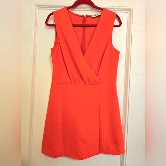 🔥 Amanda Uprichard Bold Orange Romper Sz L | Brunch, Resort, Vacay - Picture 2 of 12